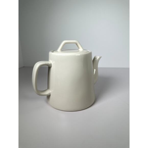 Rae Dunn by Magenta “TEA” Teapot 32 fl oz White Ceramic Black Lettering 7"x8" - Picture 2 of 5